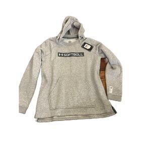 Under Armour Gray Softball Sweatshirt SZ S NWT